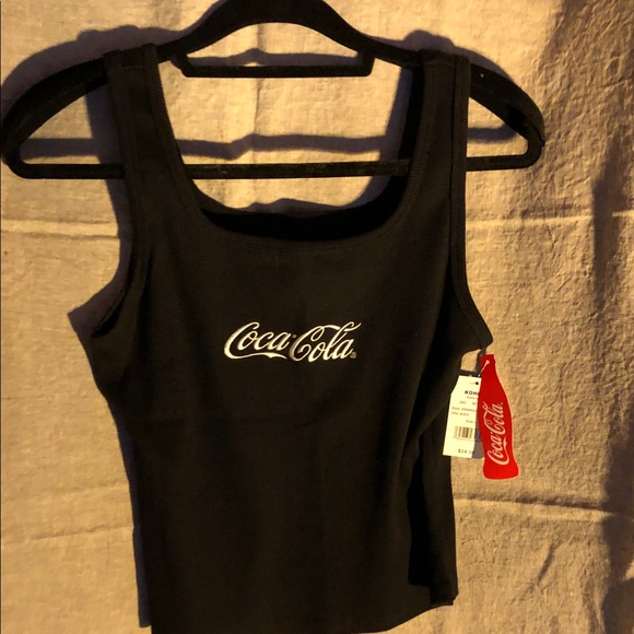 Coca Cola Women's Black Tank Top with Logo - Picture 2 of 5
